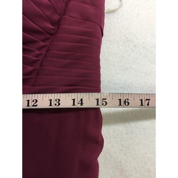 AW BRIDAL SZ 12 L jester red Leda chiffon bridesmaid party mini dress NEW B155 - Picture 9 of 10